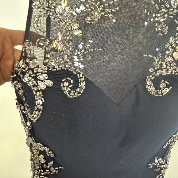 BLONDIE NITES Sz 1 Womens Navy Evening Party Ball Gown Prom Bridesmaid Long NEW - Picture 11 of 12